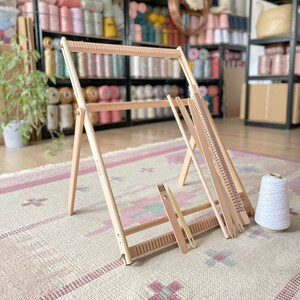 XL Weaving Loom Adjustable Large Tapestry Frame Woven Fibre Art image 1
