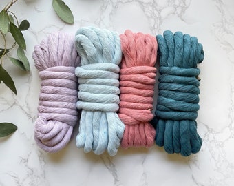 Chunky Cotton String Fibre Pack - Weaving - Fibre Arts - Yarn Bundle - Macrame Cord