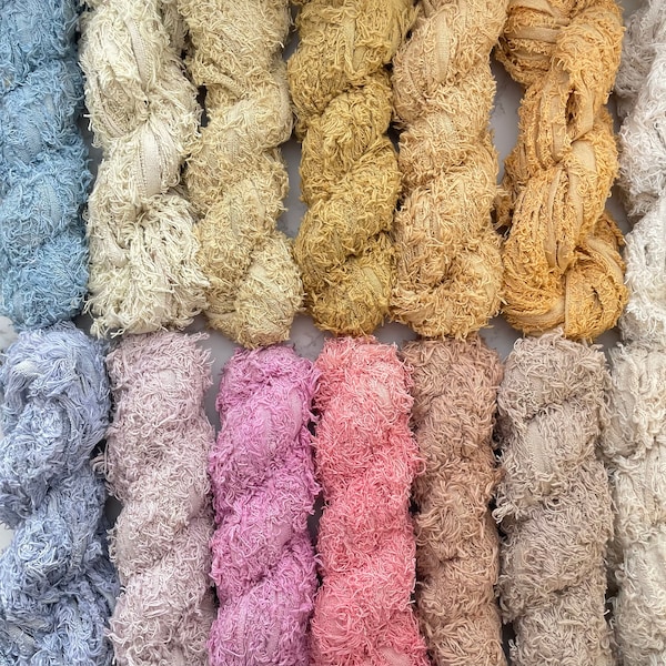 Cotton Frizz Ribbon - Recycled - Ethical - Vegan-Friendly Yarn - 100g Skein