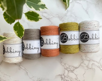 Bobbiny 1.5mm Baby Cord - Macramé String - Weaving - Fibre Arts - 100m