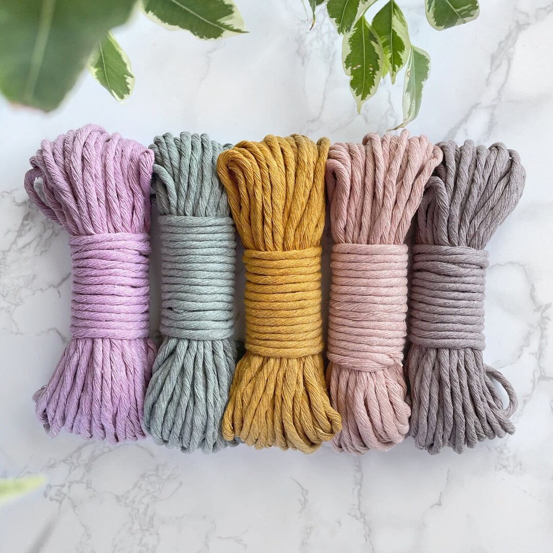 5mm Cotton String Fibre Pack Weaving Fibre Arts Yarn Bundle Macrame Cord Etsy