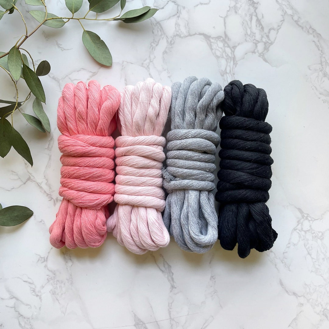 Chunky Cotton String Fibre Pack Weaving Fibre Arts Yarn Bundle Macrame ...