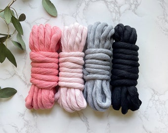 Chunky Cotton String Fibre Pack - Weaving - Fibre Arts - Yarn Bundle - Macrame Cord