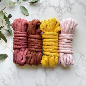 Chunky Cotton String Fibre Pack - Weaving - Fibre Arts - Yarn Bundle - Macrame Cord