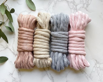 Chunky Cotton String Fibre Pack - Weaving - Fibre Arts - Yarn Bundle - Macrame Cord