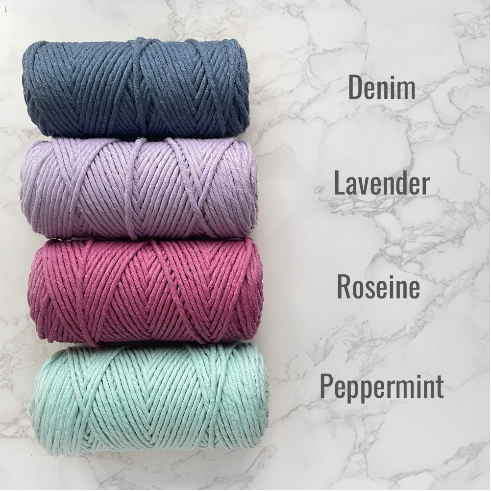 3mm Cotton Macramé String - Single Twist Cord - Weaving