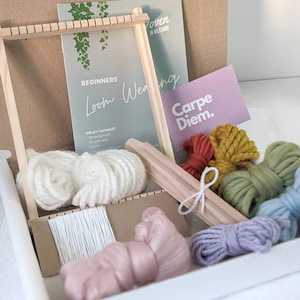Weaving Loom Beginners Kit - Woven Wall Hanging Tutorial - Yarn Pack