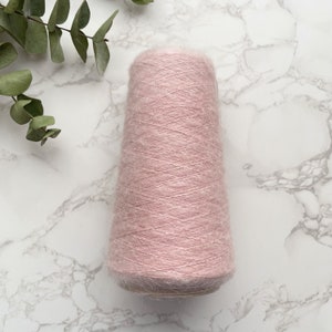 Mohair Yarn 3ply Weaving Spinning Fibre Arts Dusty Pink