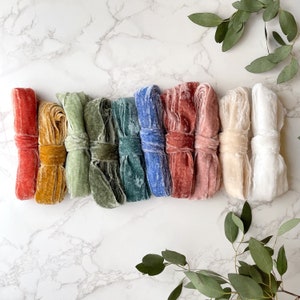 Ruban de velours - Arts, artisanat, fleuristerie, mariée, stylisme - Arts fibreux tissage coupés à la main