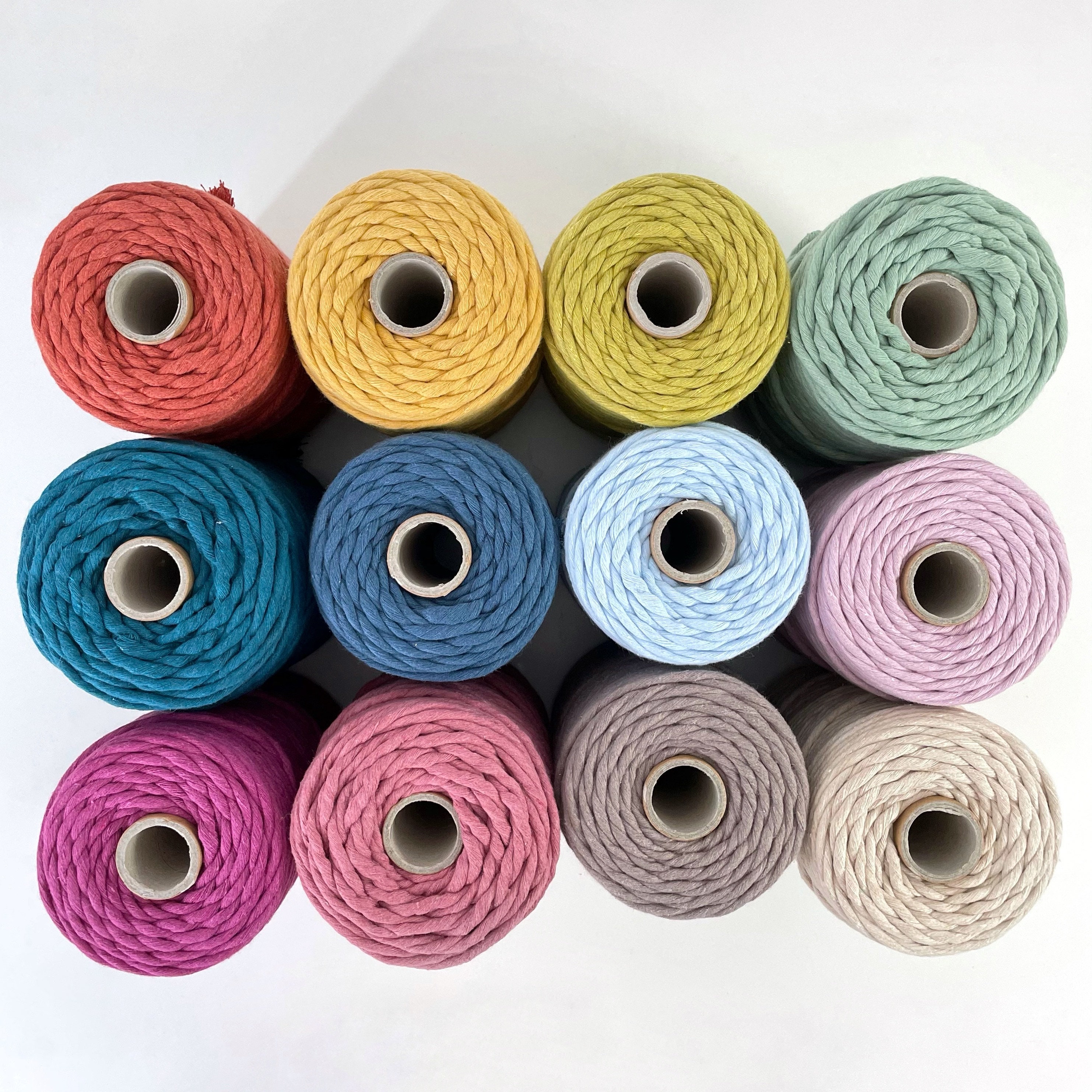 5mm Macrame Recycled Cotton String - Single Twist 1-ply - Weaving ...