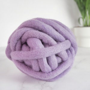 Corda di filato di lana infeltrita 100 g Grosso Tessitura Artigianato in fibra Lavender
