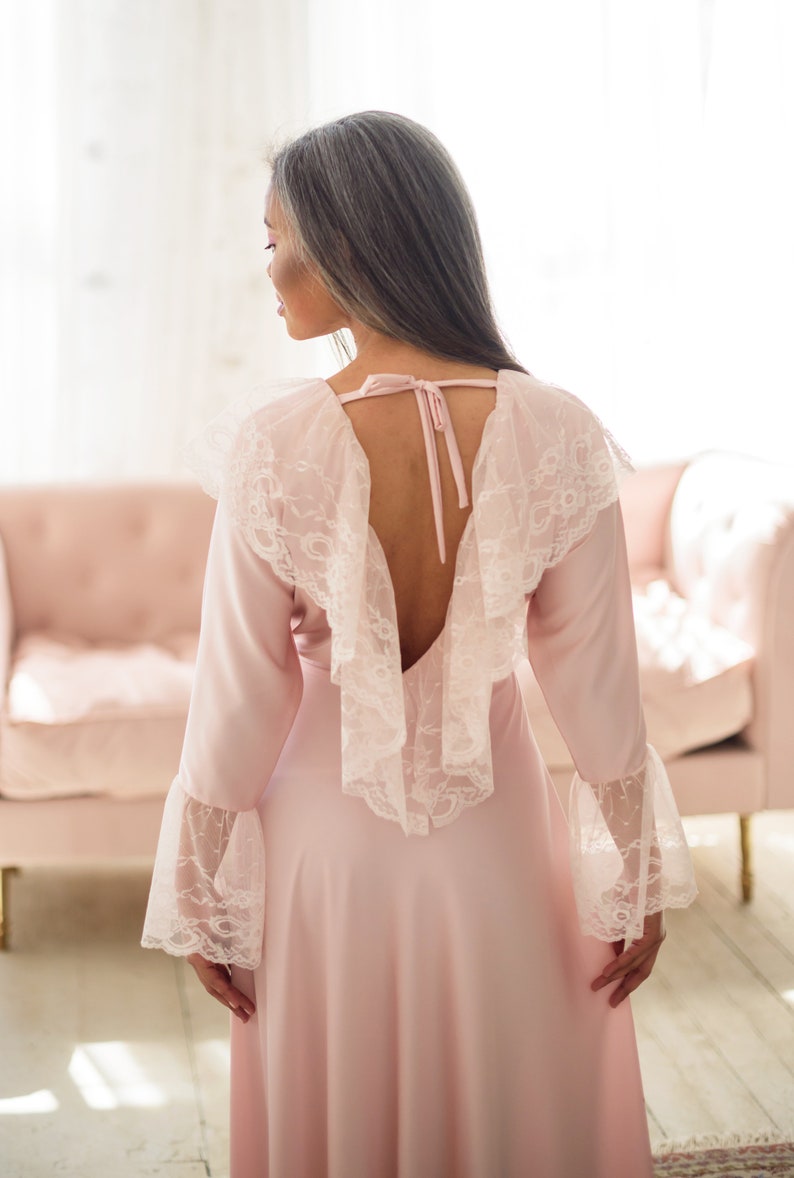 satin maternity gown