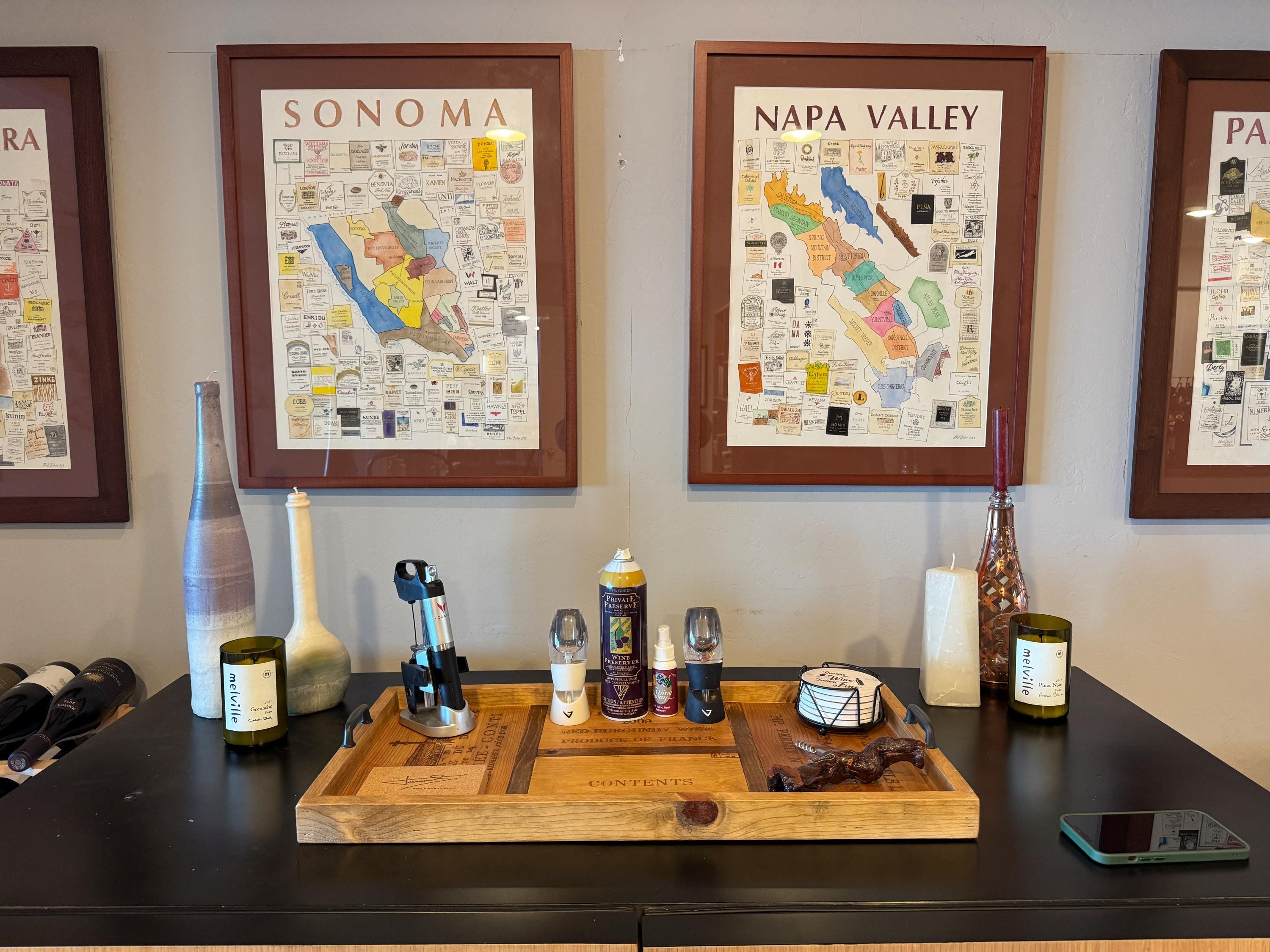 Napa Valley Wine Map Art Print - Etsy