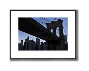 Ponte di Brooklyn, fotografia originale, poster di New York, poster di New York, stampa di Manhattan, arte murale, download digitale a colori, arte stampabile