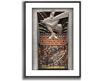 30 Rock, fotografia originale, poster di New York, New York, stampa di Manhattan, arte murale, download digitale, arte stampabile, 33 x 50 pollici, 30 Rock
