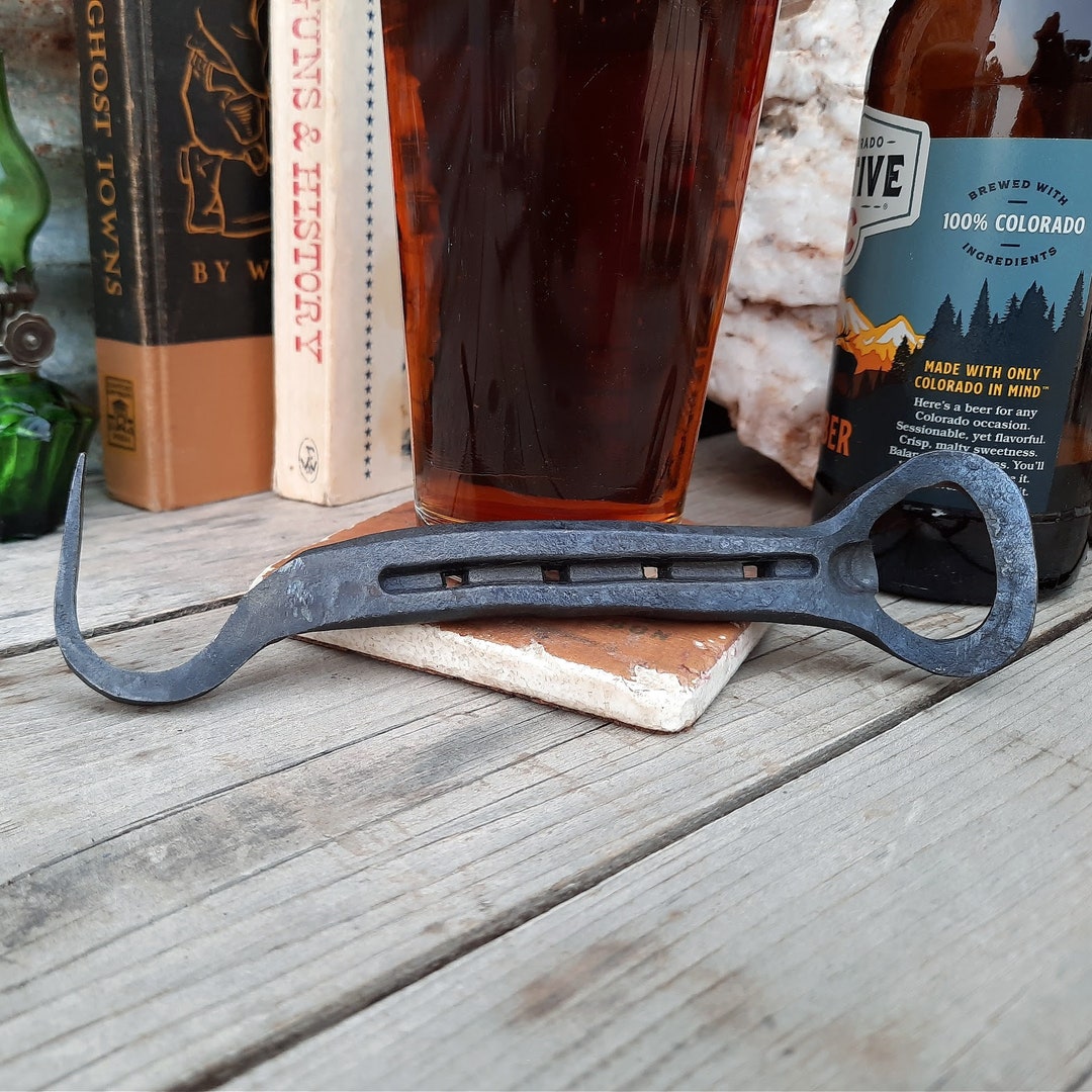 Horseshoe Hoof Pick Bottle Opener, Hand Beer Opener, Rustic Gift