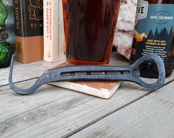 Horseshoe Hoof Pick Bottle Opener, Hand Forged Beer Opener, Rustic Gift for Cowboy, Western Valentine&#39;s Gift for Husband, Horse Enthusiast