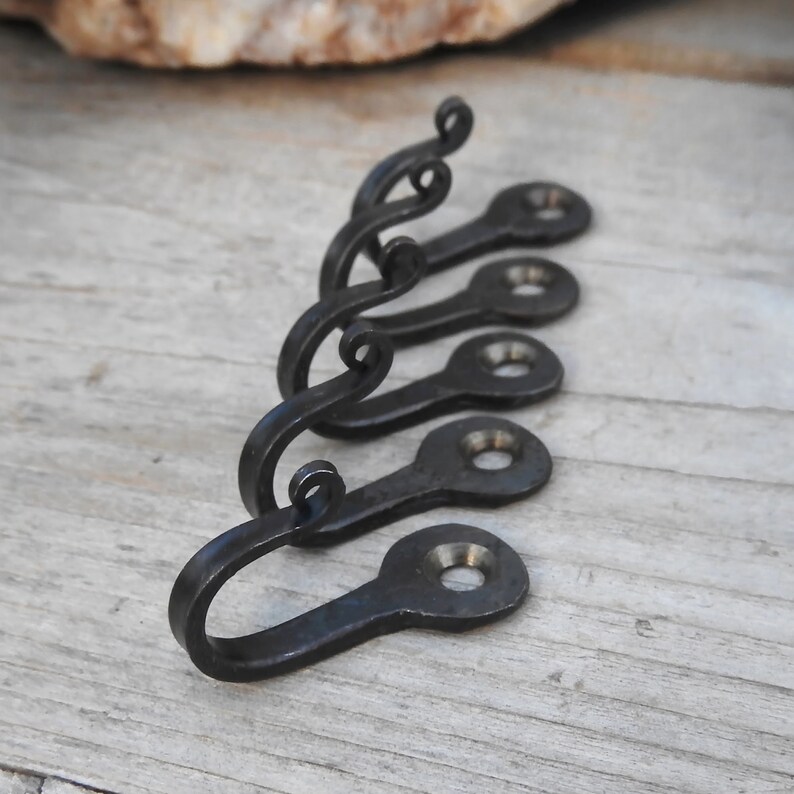 Horseshoe Nail Kitchen Hooks 5 pack of Rustic Hooks Cast Etsy