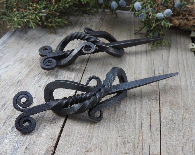 Hand Hairpin With Ram's Head Stick Metal Hair Etsy