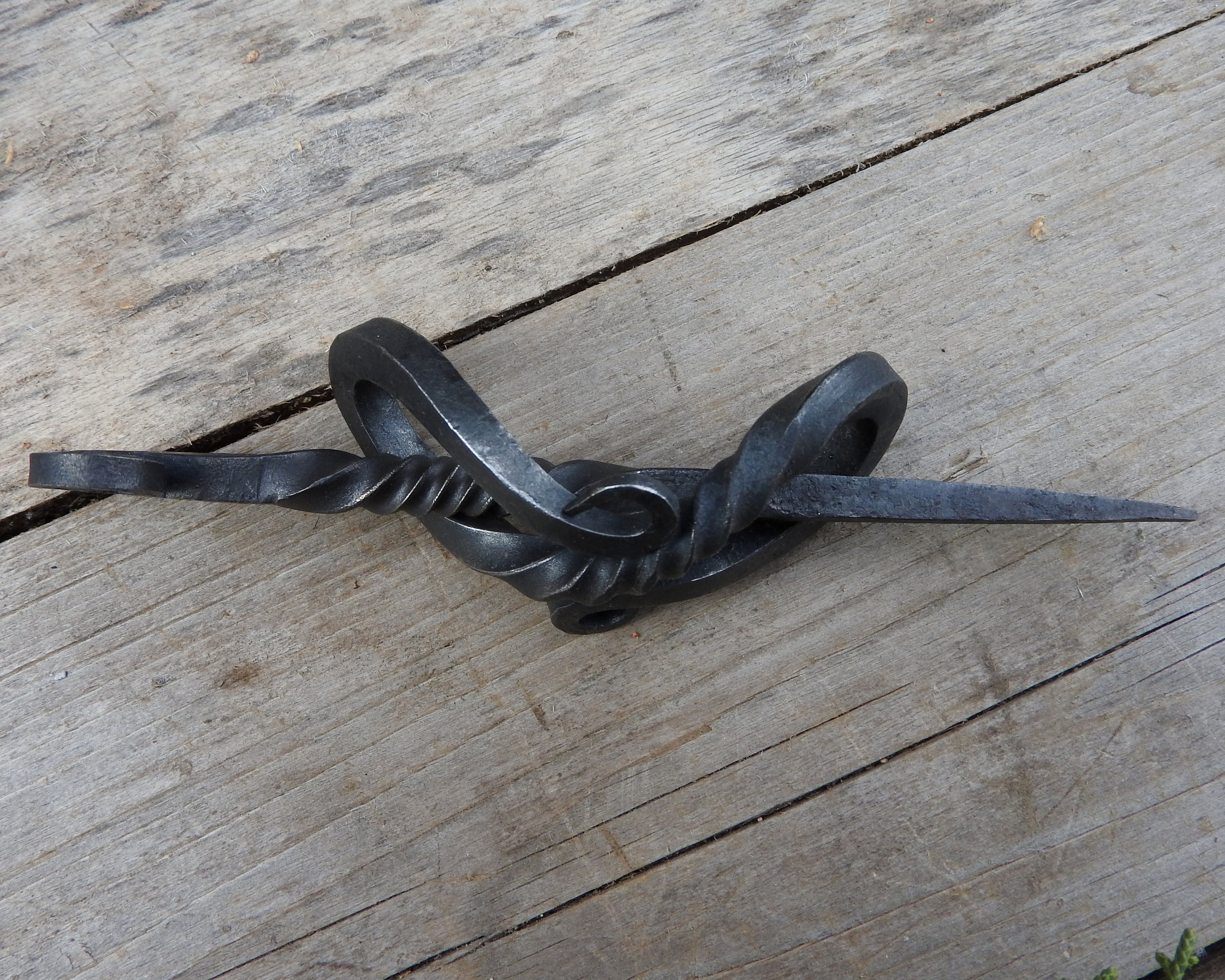Hand Forged Hairpin With Ram's Head Stick Metal Hair - Etsy