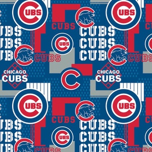 14544-B Chicago Cubs MLB Licensed cotton fabric from Fabric Traditions 58/60in
