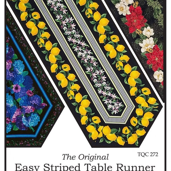 Easy Striped Table Runner Quilt Pattern by The Quilt Company PAPER PATTERN