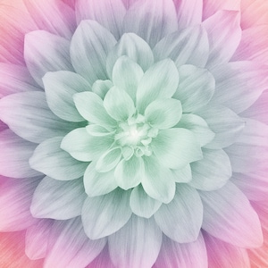 Hoffman Fabrics Pastel Dream Large Flower Panel from the Dream Big Digital Collection 43"x43"
