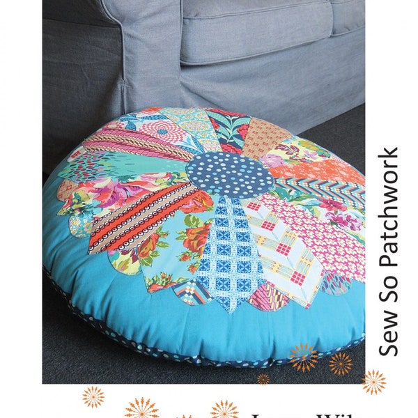 Petal Floor Pillow Pattern by Lynne Wilson Designs Sew So Patchwork - PAPER PATTERN