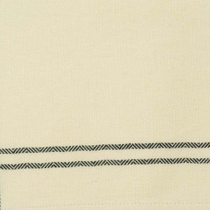 Kitchen Tea Towel Vintage Stripe Green Stripe on Natural Background 20&quot; X 28&quot; by Dunroven House