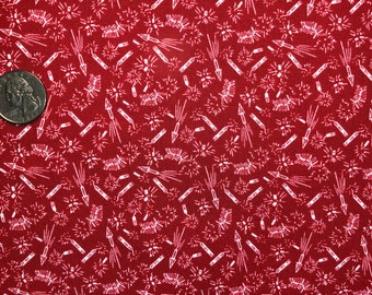 2896-88 Fireworks on Red from Let's Celebrate for Studio E Cotton Fabric