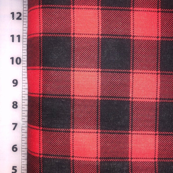 Red and Black Buffalo Check Holiday C5784 From Timeless Treasures Cotton Fabric