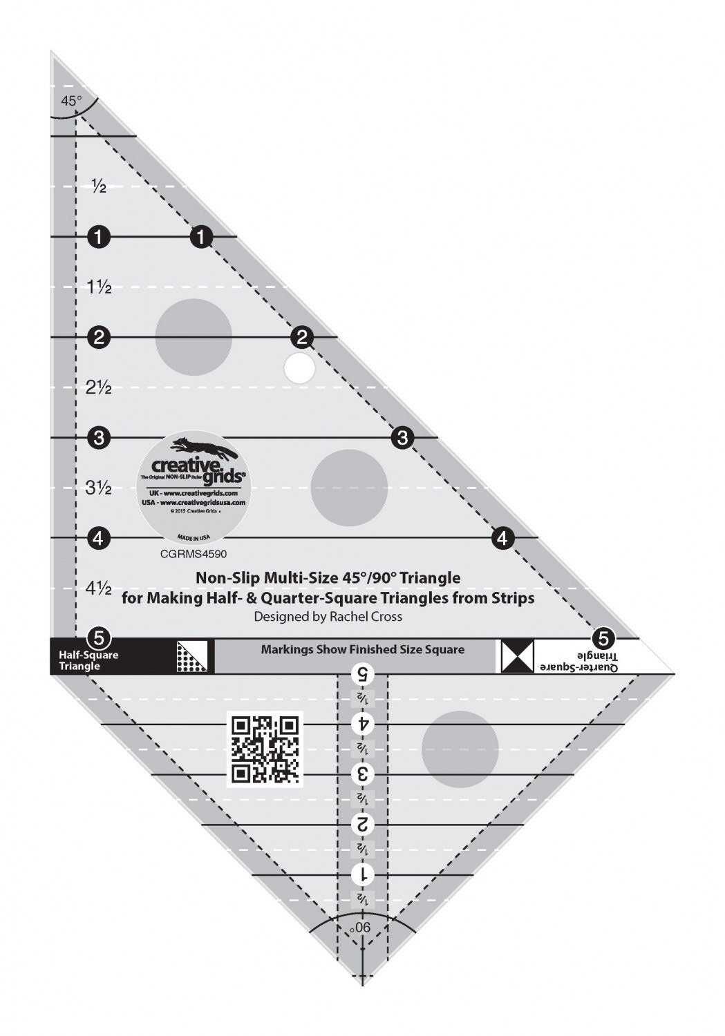 Creative Grids 2.5 x 4.5 Quilt Ruler | Creative Grids #CGR2545