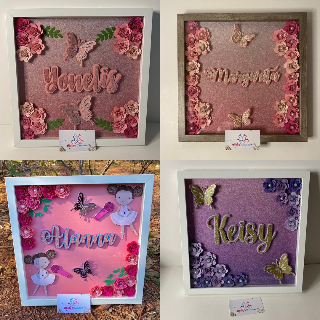 3D Shadow Boxes / Cuadros / 3D Flowers / Decoración / - Etsy