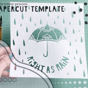 Right as rain quote umbrella - Papercutting template for personal use only | PDF, PNG & SVG
