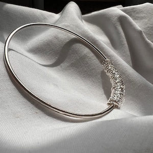 Handmade Sterling Silver Landmark Birthday or Anniversary Bangle • Made in Cornwall • 21st • 30th • 40th • 50th • 60th • Special Occasion