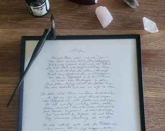Gedicht "Stufen" von Hermann Hesse - Kunstdruck einer Orginal Handschrift von mir - Ein Geschenk für alle Anlässe