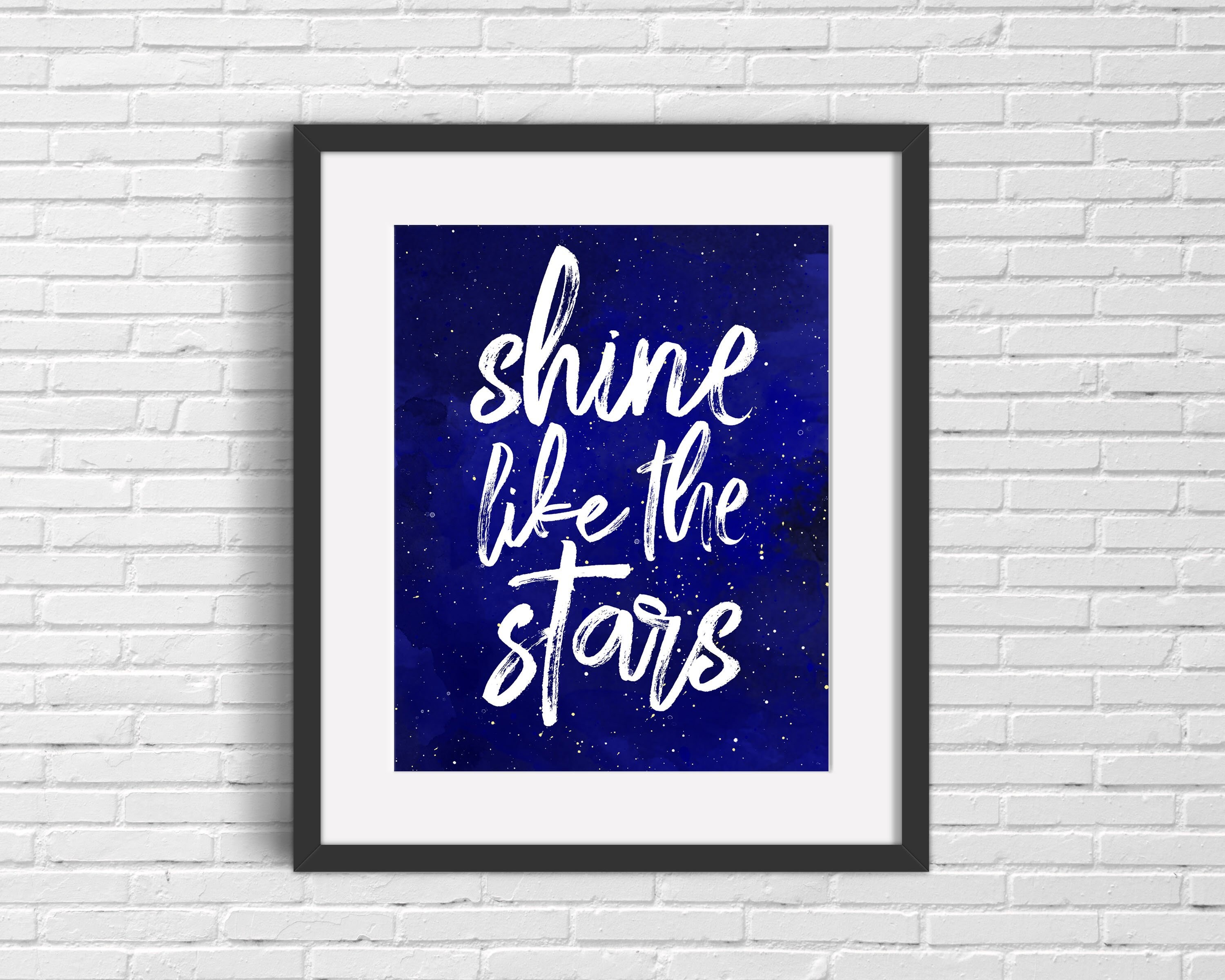 Instant Download Shine Like The Stars Wall Art Navy Etsy Uk