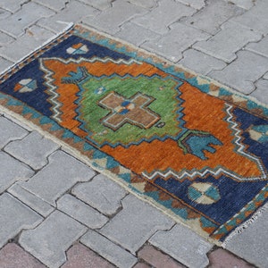 1&#39;60×3&#39;28,Door mat Rug,Turkish Rug,Bathroom Rug,Hanknotted Rug,Oushak Rug,Anatolian Rug,Handmade Rug,Vintage Rug,Bath Rug,Soft Rug,Old Rug