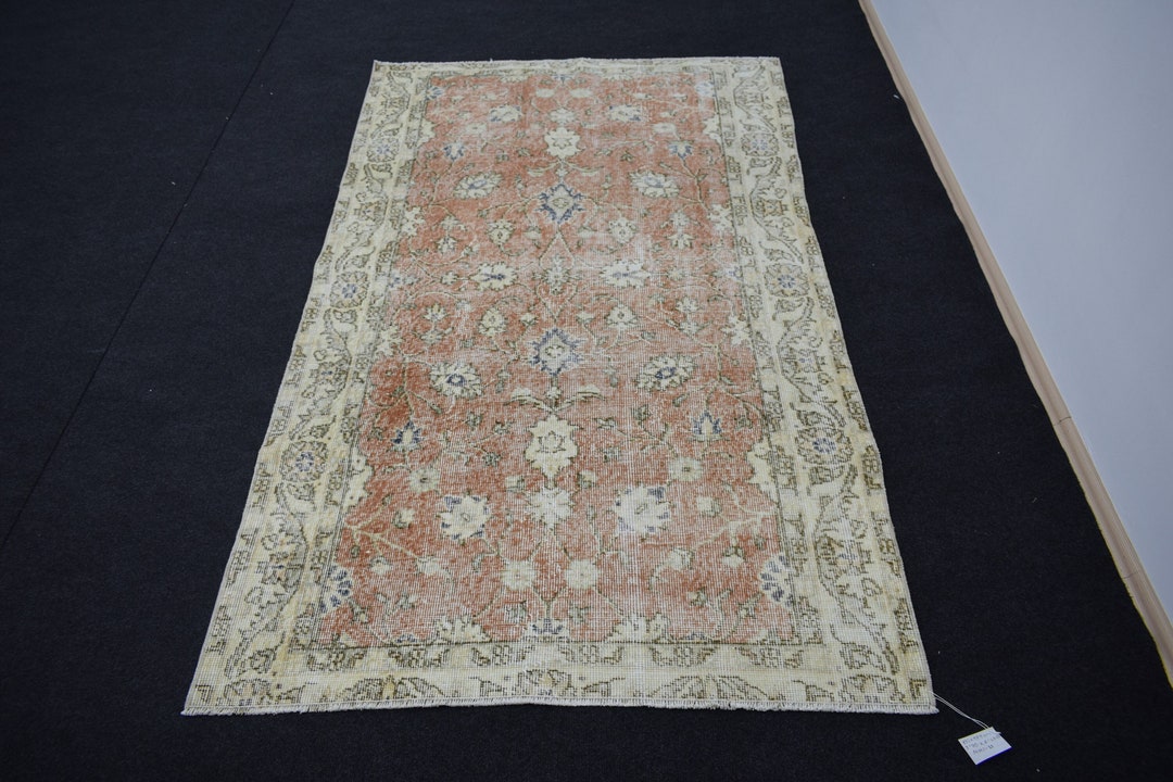 Turkish Rug, Vintage Rug, Soft Wool Rug, Rustic Antique Rug, Bedroom ...