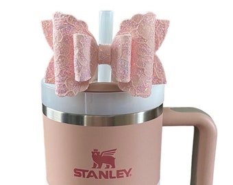 Pink Bow Straw Topper, Straw Topper for Stanley Pink Dusk, Stanley Straw Topper, Starbucks Straw Topper, Bows for Tumbler, Bows for Cups