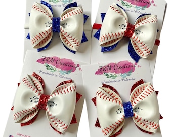 Baseball Hair Bow, Baseball Headband for Baby, Baseball Mom Gifts, Baseball Hair Clip, Sports Bow