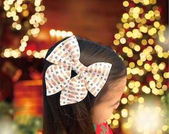 Nutcracker Christmas Hair Bow, Nutcracker Headband, Sugarplum Fairy Bow, Ballerina Hair Clip, Baby Headband Bows, Girls Christmas Gifts