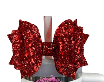 Stanley Red Straw Bow Topper, Christmas Red Glitter Bow Topper, Stanley Cup Accessories, Simple Modern Accessories, Stanley Elf Accessories