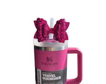 Pink Stanley Straw Topper, Straw Topper for Stanley, Bow for Stanley Azalea Tumbler, Straw Topper for Stanley 40oz Tumbler, Bow Straw Topper