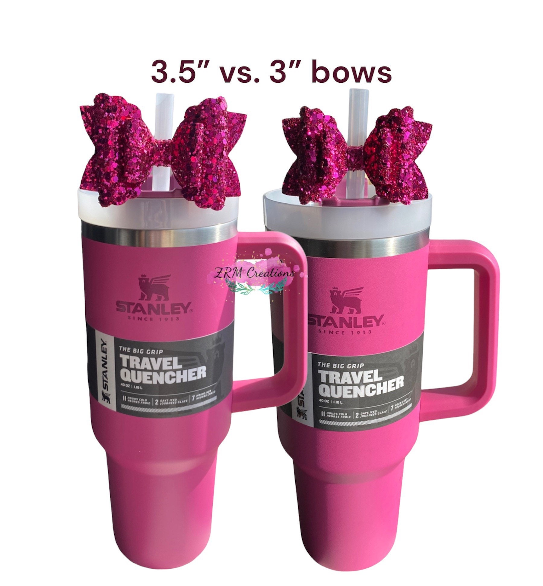 Tumbler Straw Topper-Pink/Black Bow – louie + co