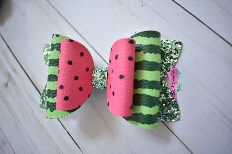 Mommy and Me Set Watermelon Bow Watermelon Headband Watermelon Earrings Watermelon Clip Watermelon Hair Bow