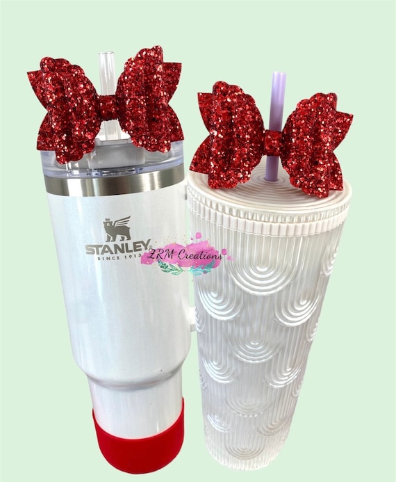 Bow Straw Toppers for Tumbler, Stanley Tumbler Accessories, Starbucks  Tumbler Accessories 