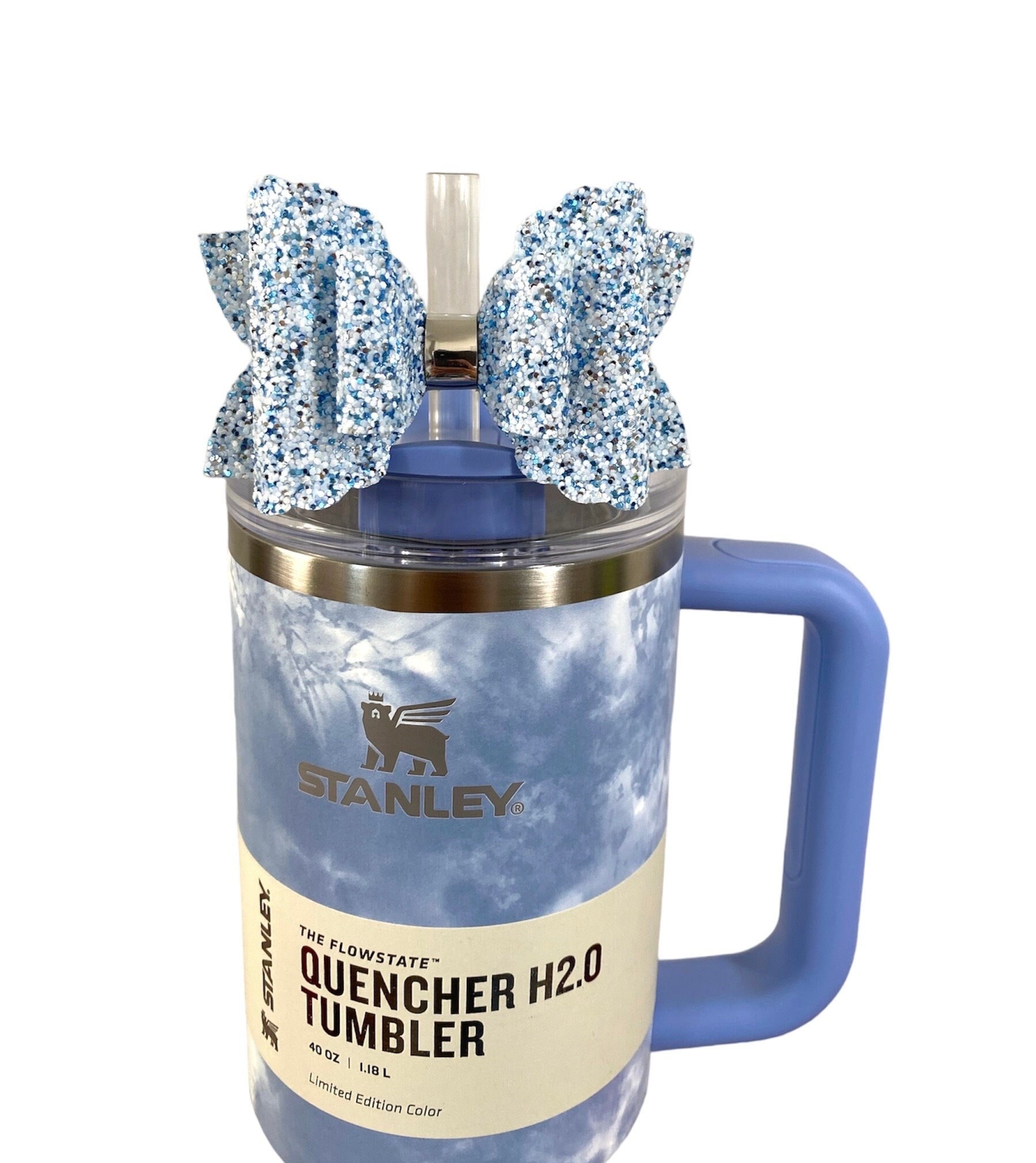 Stanley Tumbler Straw Cup Topper Drink Your Effing Water Blue Glitter –  Cutthroat's Great Wood