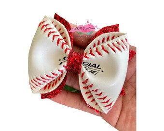 Red Baseball Bows, Baseball Hair Bows, Baseball Headband, Baseball Headband for Baby, Baseball Hair Clips, Baseball Gifts, Baseball Earrings