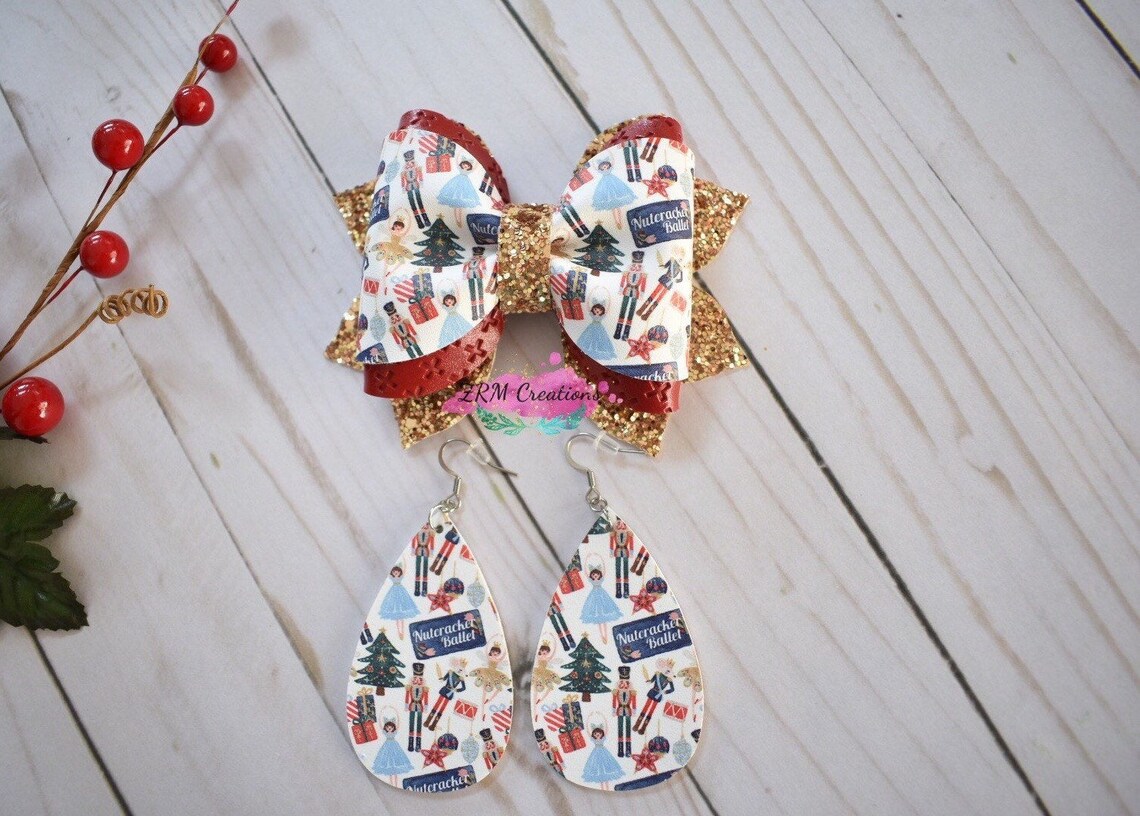 Nutcracker Hair Bow Christmas Hair Bow Nutcracker Headband Etsy UK